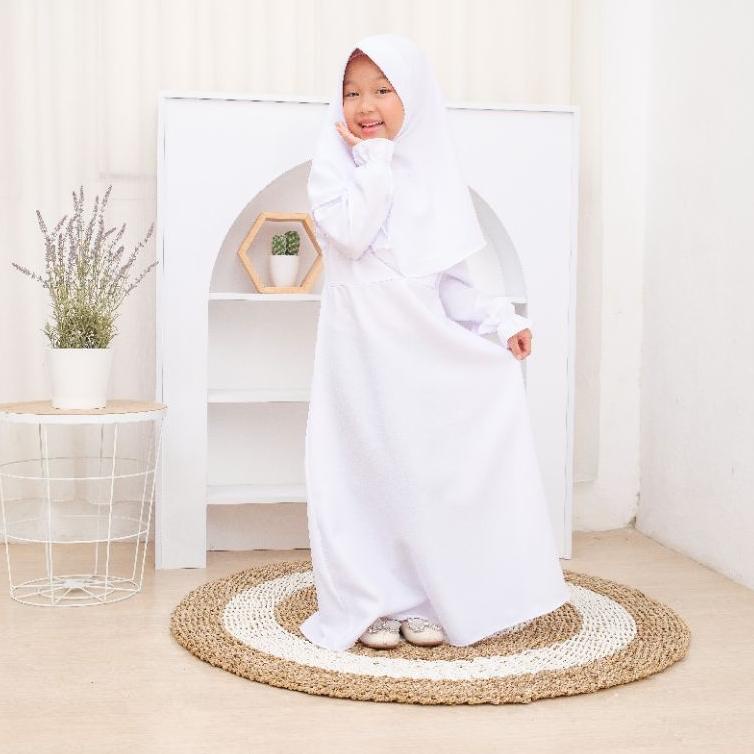 RECOMENDED Baju Gamis Anak Gamis Putih Anak Baju Manasik Anak Perempuan Maryam Kids