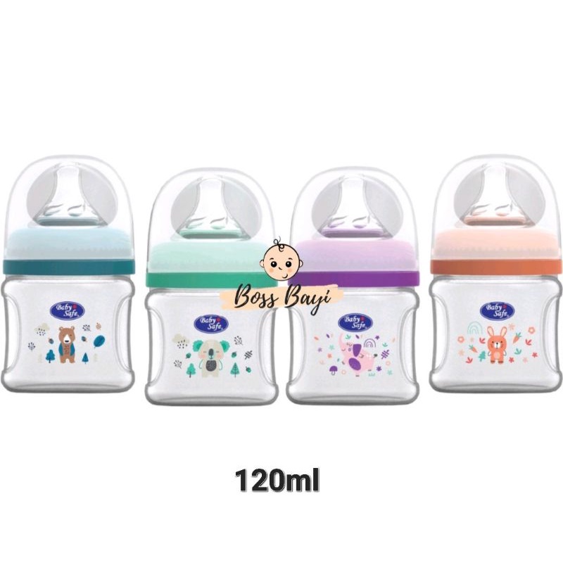 BABY SAFE - Wide Neck Bottle / Botol Dot Bayi 120ml - 250ml WN07 | WN08