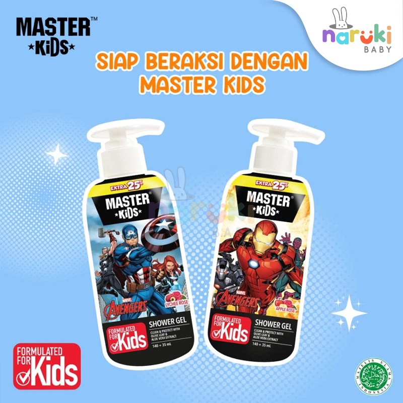 Master Kids Shower Gel 175mL Sabun Mandi Anak Superhero