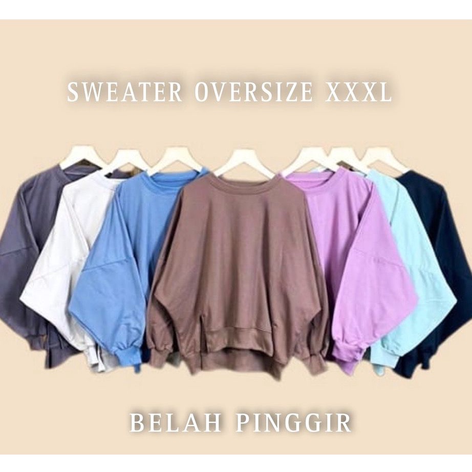 Sweater Wanita Split Batwing XXXL