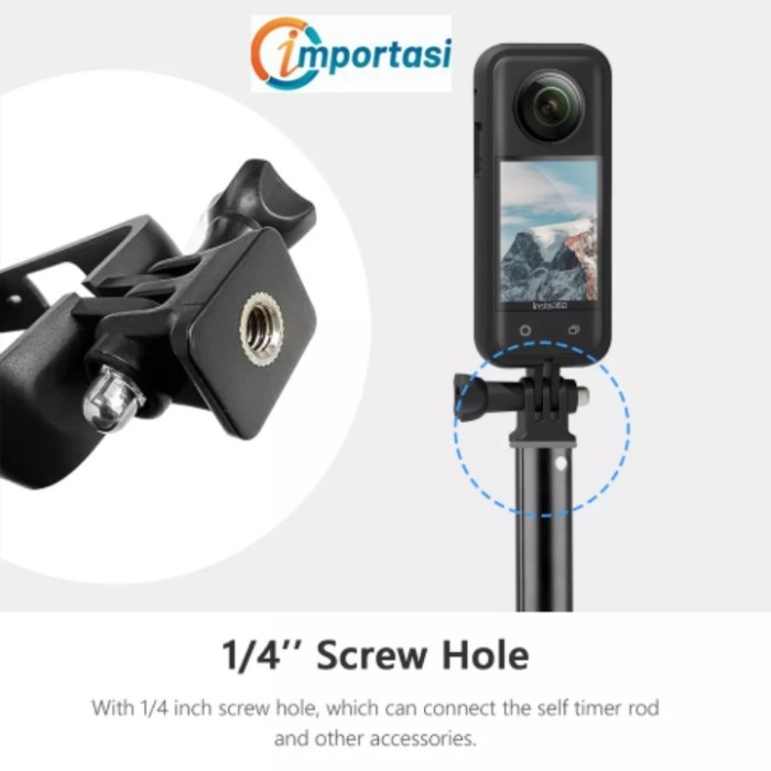 Protective Frame Cage INSTA360 X3 Hard Case Bumper Cover 1/4 inch Drat