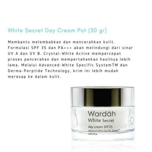 Wardah White Secret Day Cream 30 gr