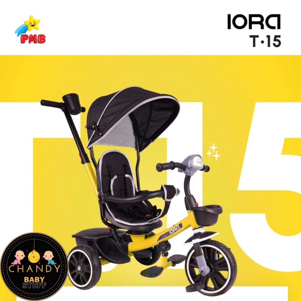 SEPEDA ANAK RODA TIGA IORA T15 ( MUSIK, LAMPU &amp; KURSI BISA DI PUTAR )