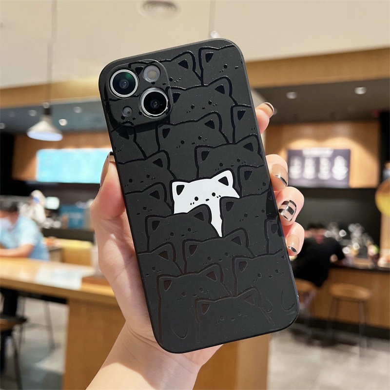 CASE MEOW Untuk IPHONE 14 13 13 PRO 13 PRO MAX 13 MINI 12 11 X XS MAX XR 7 8 PLUS