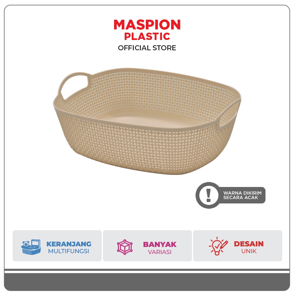Maspion Keranjang Plastik Serbaguna Boba Basket Large