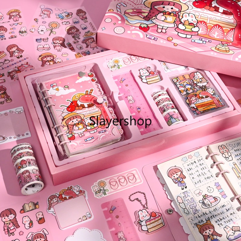 

MilL CODStiker Lucu 1 Set Box Tema Kartun Stiker Label untuk Buku Pegangan Diary Dekorasi DIY Stiker