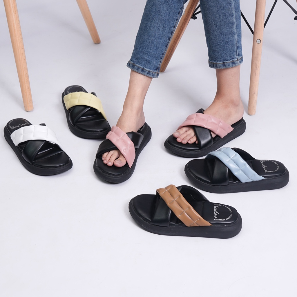 Sara Sara NONNA Sendal Selop Cewek Kekinian Sandal Cewek Terbaru