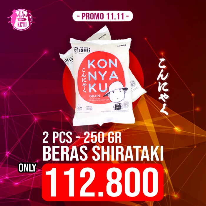 

PAKET BERAS SHIRATAKI - 2 Pcs Beras Shirataki 250 gram Konnyaku
