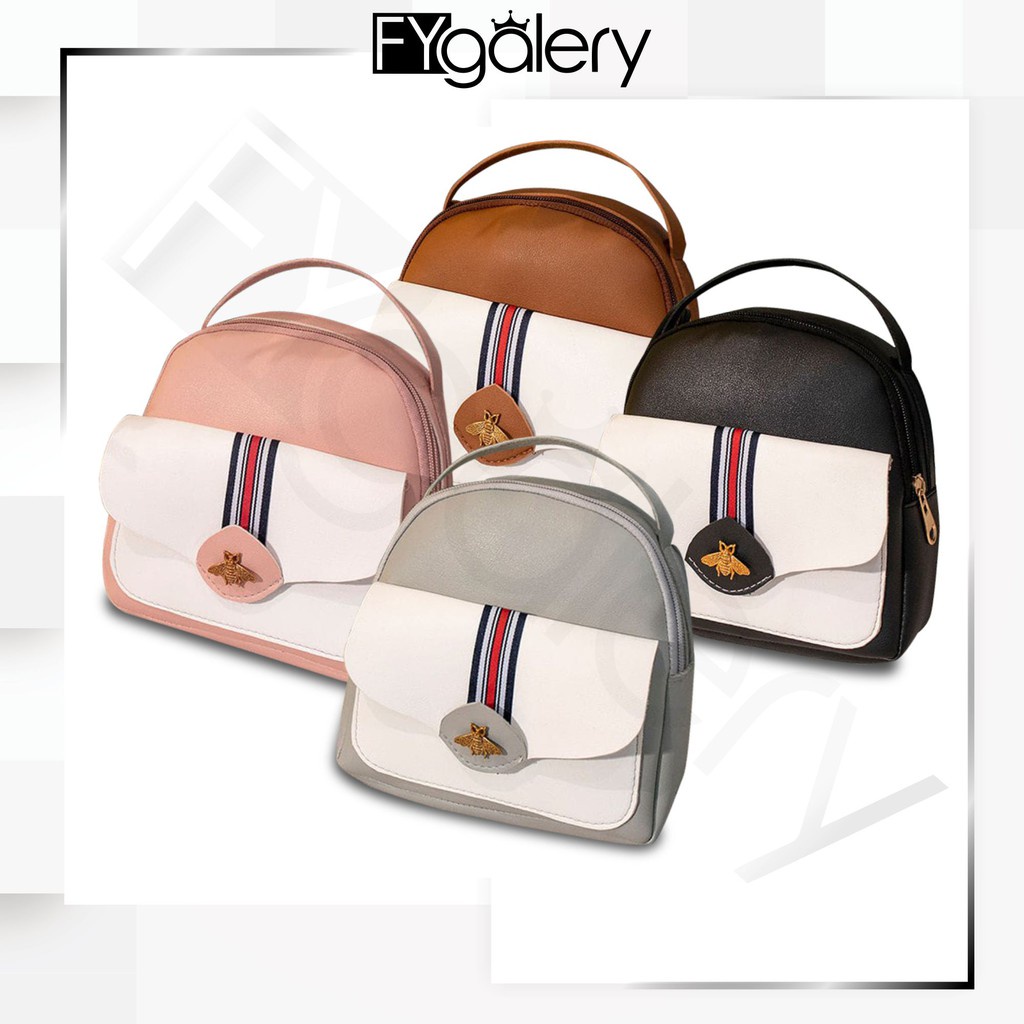 FYGALERY FYG1340 Tas Ransel Mini Wanita Tas Selempang Perempuan Tas Jinjing 3 in 1 Murah