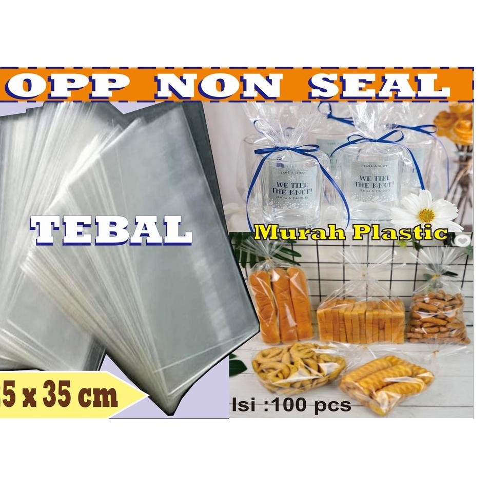 Grosiran Plastik OPP TEBAL TANPA LEM/SEAL 25 x 35 cm
