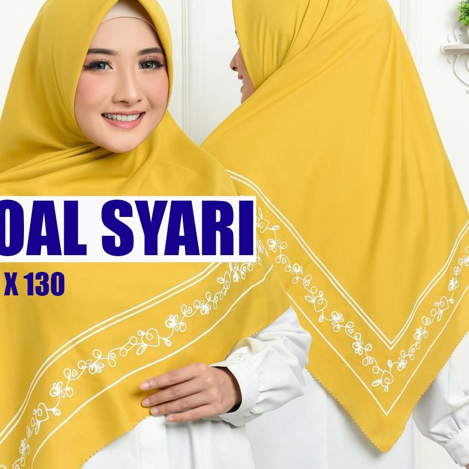 ♖ HIJAB VOAL SYARI / KERUDUNG SEGI EMPAT SYARI / JILBAB SEGI 4 SYARI MOTIF/KERUDUNG SYARI ♧