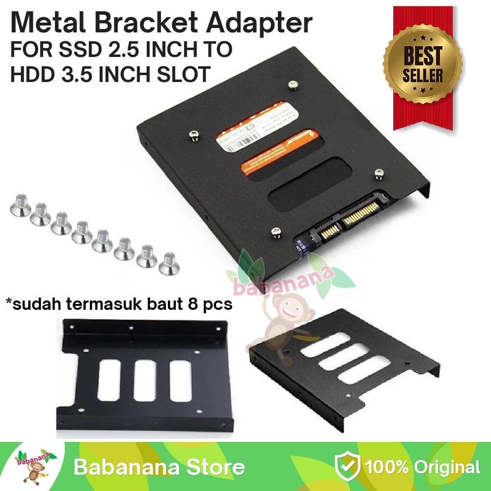 Ssd hdd bracket 3.5 to 2.5 adaptor hardisk internal docking