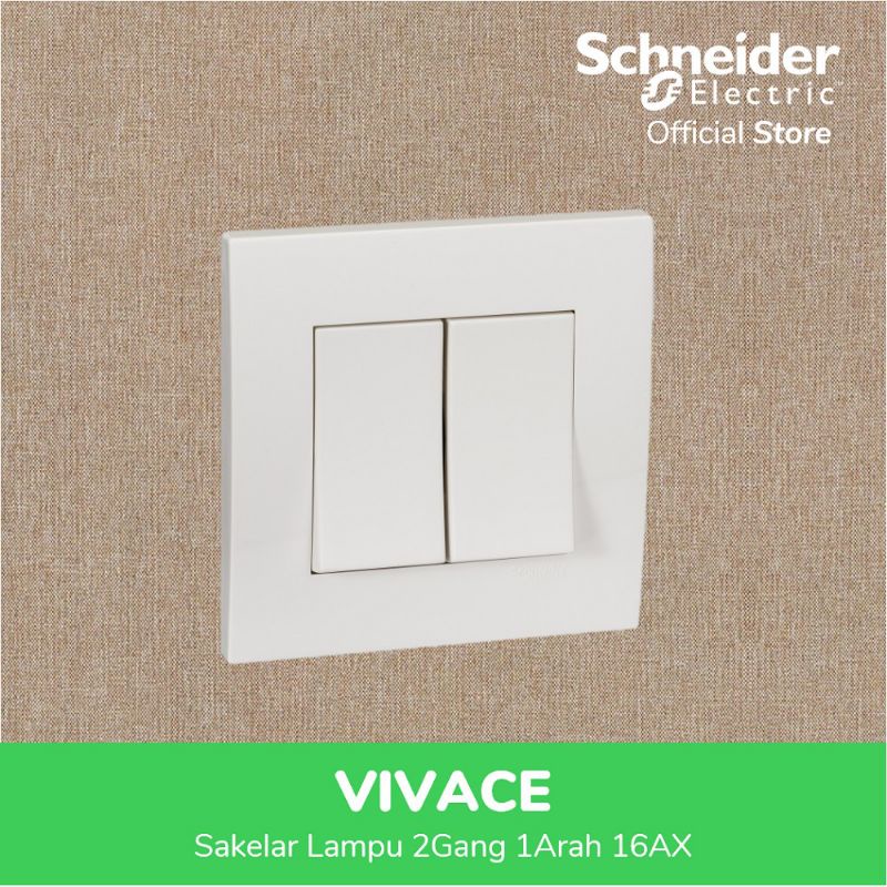 Saklar Ganda Schneider Vivace / Saklar 2 Gang Vivace Schneider KB32_1_WE_G3