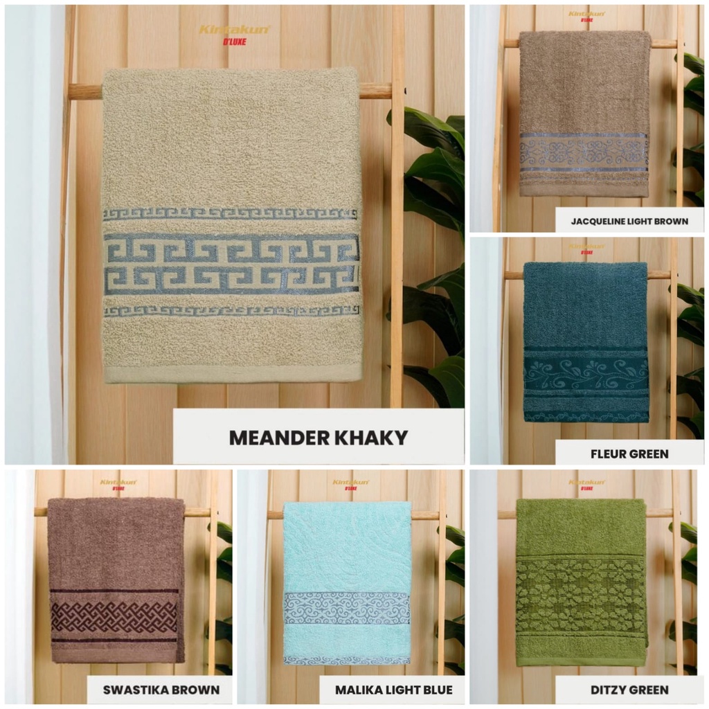 SS Handuk Mandi Dewasa Kintakun 70 X 140 - 50 x 100 List Motif Polos  70x140 50x100 cm Jumbo Part B