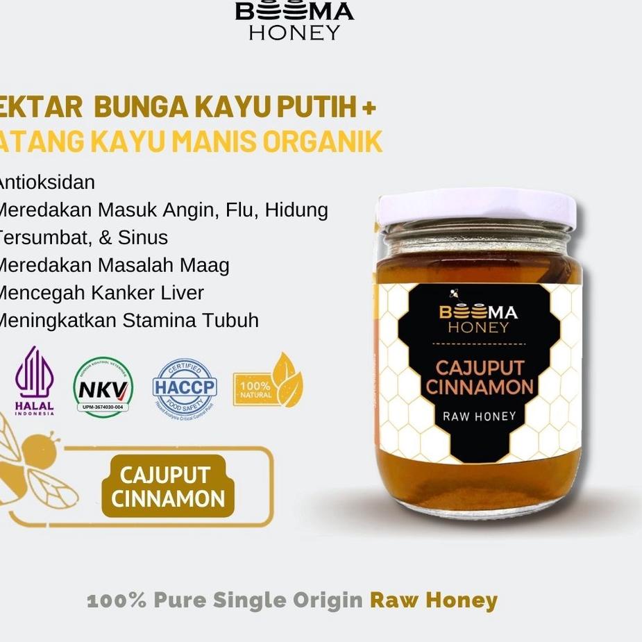 

❊ Beema Honey - Cajuput Cinnamon Raw Honey/ Kayu Putih Organik 300g ➸