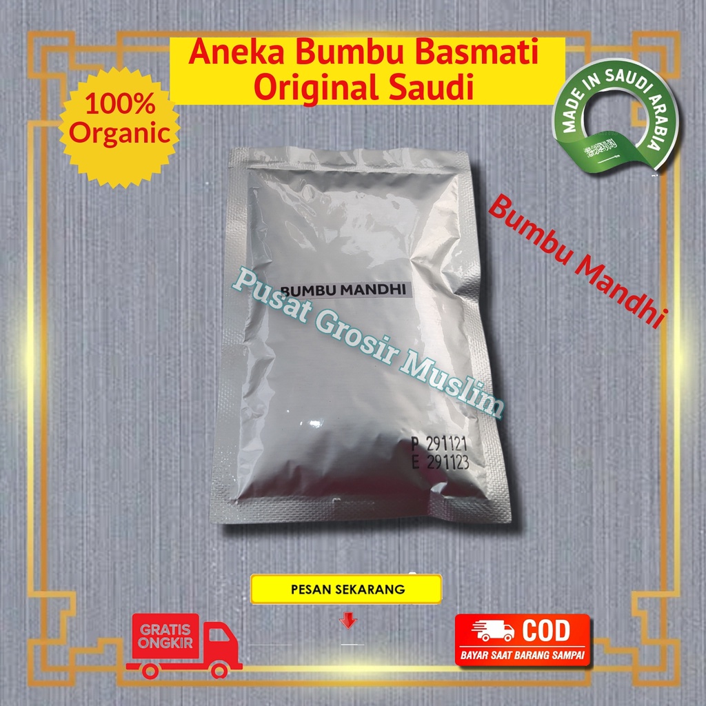 Bumbu nasi kebuli Arab lengkap Briyani Mandhi Kabsah Bukhori 15gr, 10gr Original Saudi