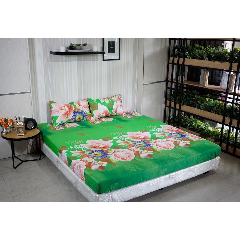 Idola Style Veronica Sprei 160 / 180 Micro Print Tinggi 20 Cm Mp-8077