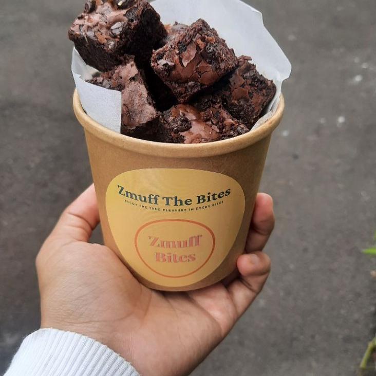 

Mau Hemat ZMUFFBITES Brownie bites in cup fudgy brownie FREE SUSU FULL CREAM