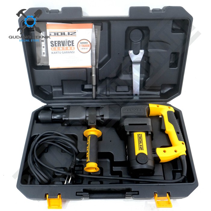 Electric Demolition Hammer 17 mm 1200 Watt BA255 DOLIZ / Mesin Bor Bobok Tembok Beton HEX 17mm 1200W BA 255 DOLIZ