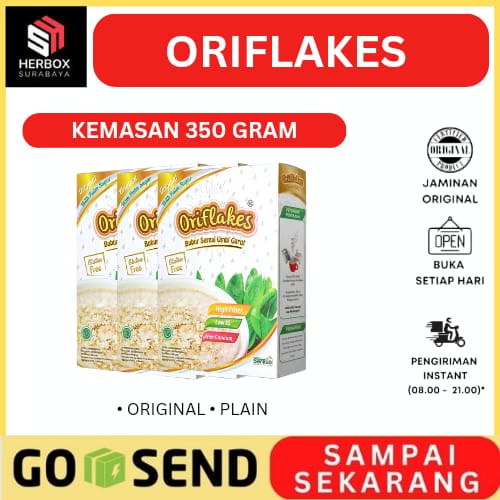 

ORIFLAKES Sereal Umbi Garut ORIGINAL PLAIN - WPS Sarapan Sehat Serat Tinggi Maag Asam Lambung 350 gr
