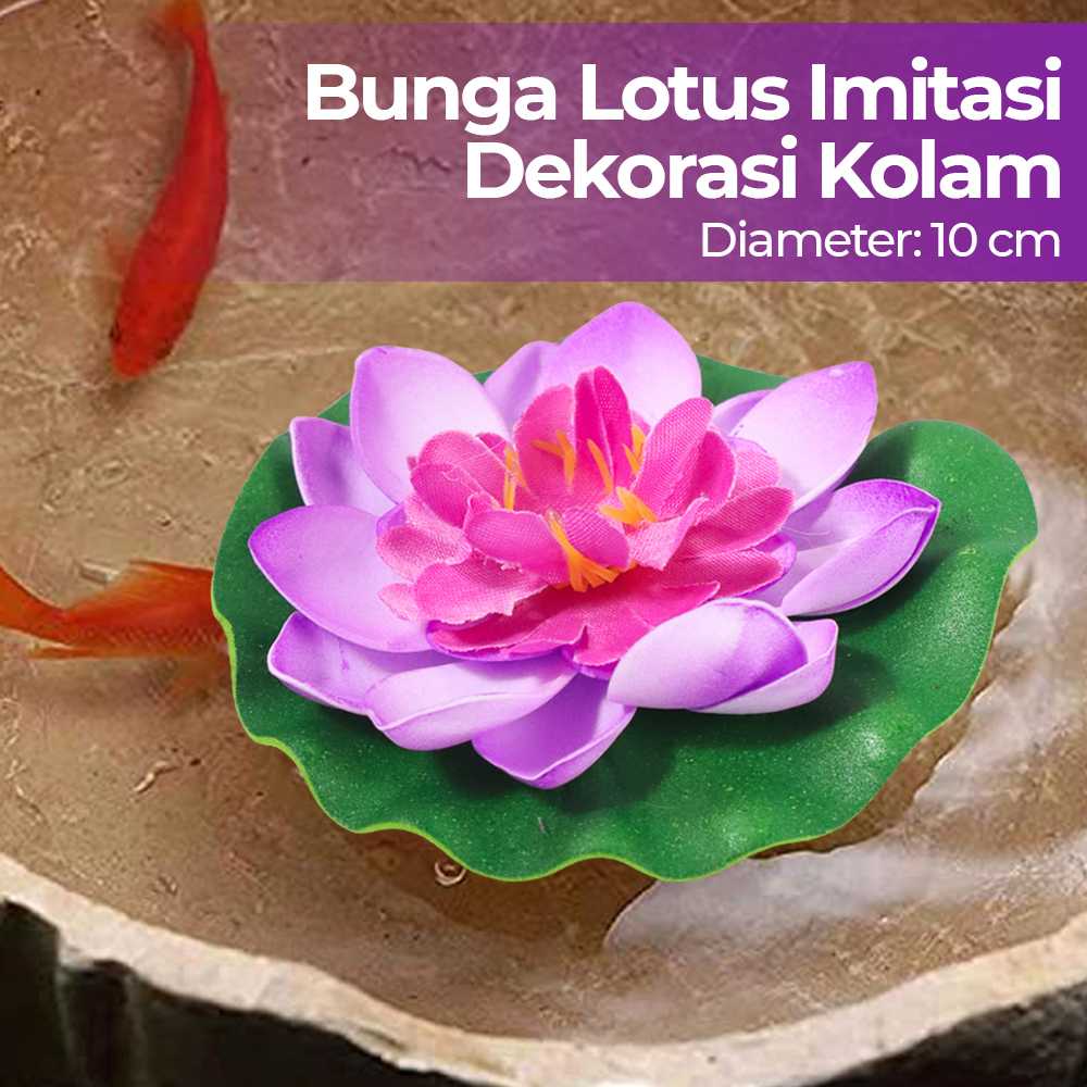 (BISA COD) FTIHSHP Bunga Lotus Imitasi Dekorasi Kolam Taman - QZ20