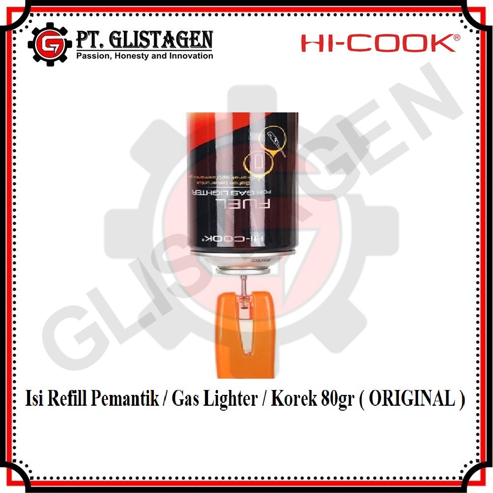 HI-COOK Gas Pemantik 80 gram / Kaleng Gas Isi Ulang Gas Pemantik 80gr