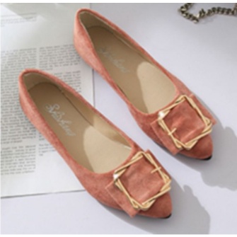 ALTEMAID  flat shoes pastel gold aksen