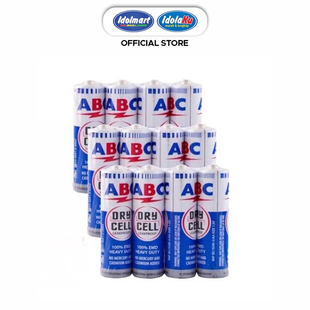 IDOLMART Baterai ABC AA Biru/ Baterai ABC / Baterai abc Harga per pcs Idolmart Surabaya