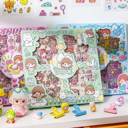 

Makin laris UG 100 Lembar Stiker Motif Kartun Korea Lucu Anti Air Dekorasi Handbook Scrapbook DIY