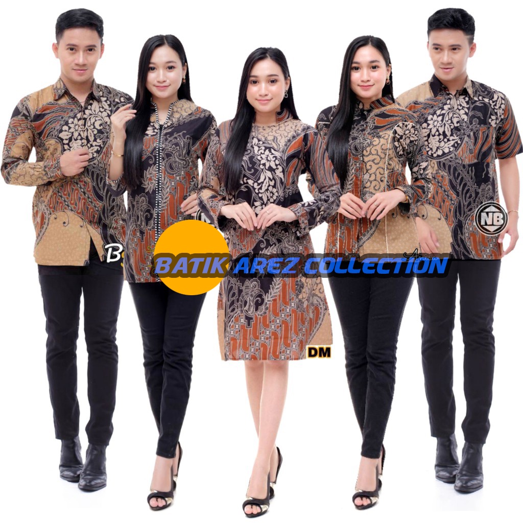 Sania Ruffle Batik Couple NAGA MEONG || Batik Couple Keluarga Meronajaya GARANSI TERMURAH - SOLO