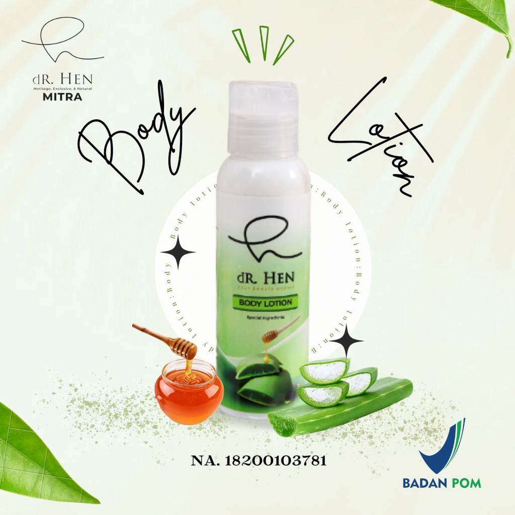 (READY STOK) SIAP KIRIM dr Hen Skincare - HandBody Lotion dR. HEN , SKINCARE BPOM ORIGINAL DR. RICHA