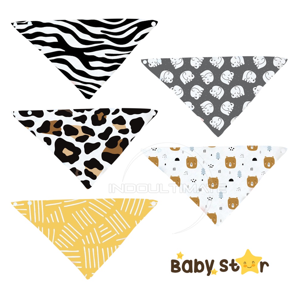 1 Pcs Slaber  BABY STAR Baby Bib STD BY-703-ST Slabber Bayi Single Layer Slaber Slabber Bayi