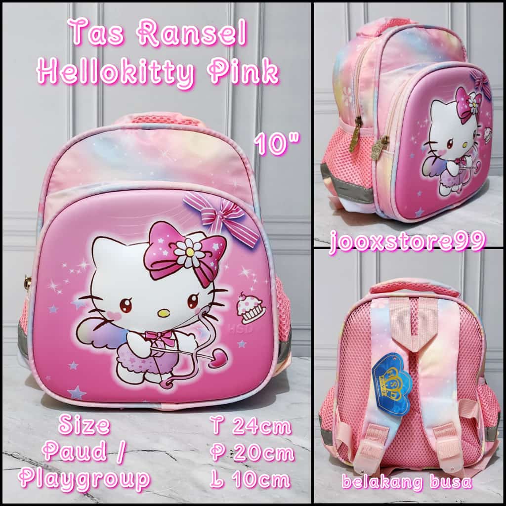 Tas Sekolah Ransel Anak TK dan Paud / Playgroup Motif Unicorn Frozen Hellokitty Sofia Timbul 3D Tas Import Backpack Anak Perempuan Tas Gendong Anak Sekolah