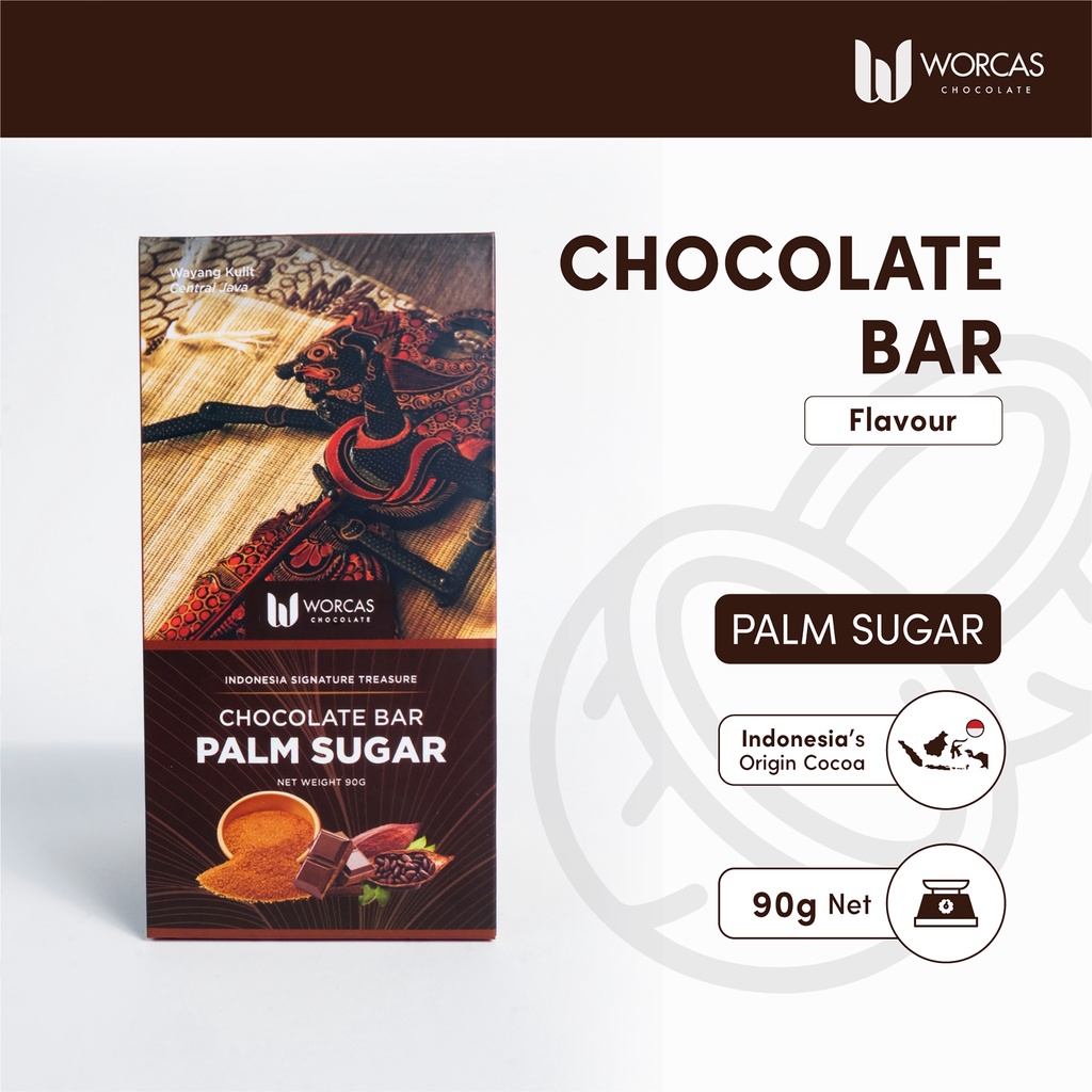 

Worcas Chocolate Bar Flavoured Dark Chocolate Palm Sugar