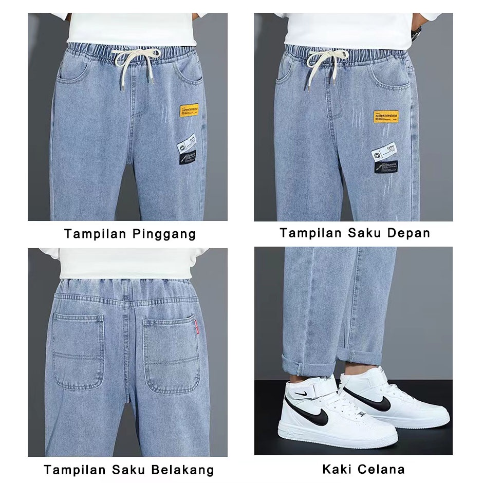 Celana jeans pria celana panjang pria jeans biru baggy pants celana boyfriend celana oversize pria straight jeans celana kulot celana slim fit pria Murah