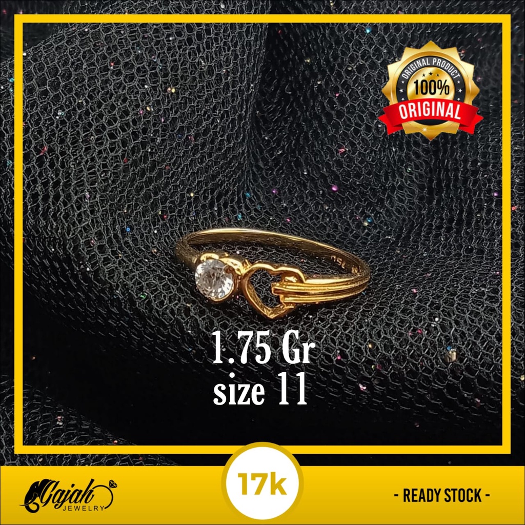 Cincin Emas 17K - 1.75 Gr Kadar 750 - 4335