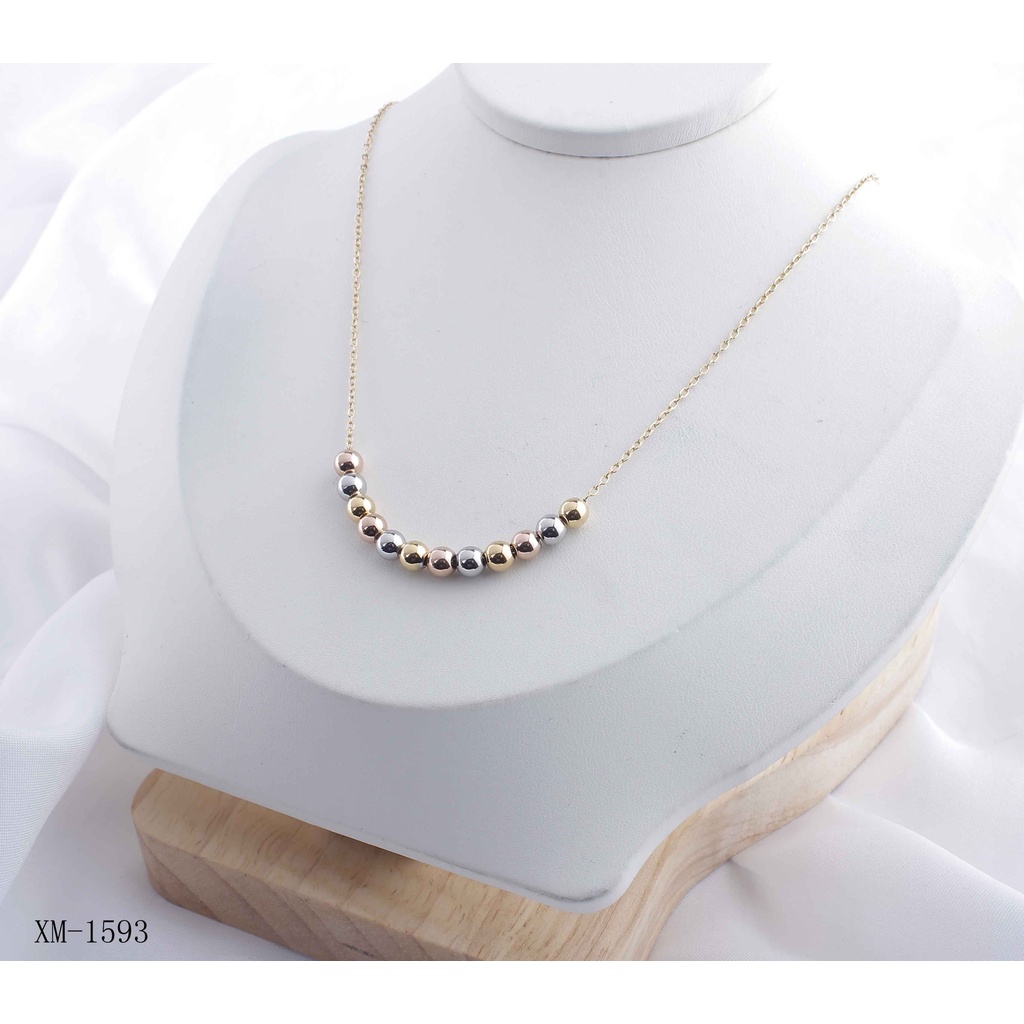 Kalung Titanium Permata Anti Karat Perhiasan Fashion 314/1593/105