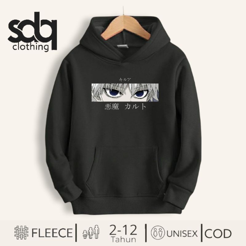 Jaket Sweater Hoodie Anak Laki Laki / Cowok Killua Zoldyck Anime Hunter x Hunter Umur 2 - 12 Tahun