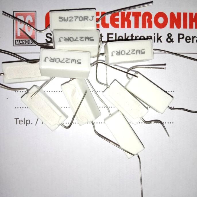 R 270 ohm 270R 270Ohm 5w 5watt 5 watt Resistor pcmelektrob9090 Juara