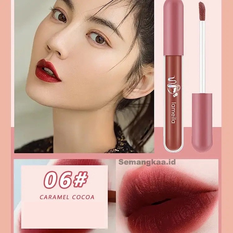 LAMEILA Lipstik Warna Nude Lip Glaze lasting Long matte Lipglos Cream LA108