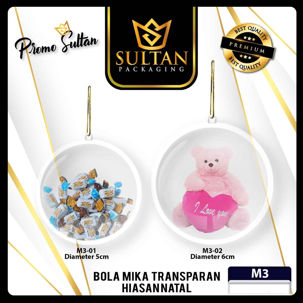 

Kado Kotak Mika Bola Transparan Gantungan Aksesoris Murah M3
