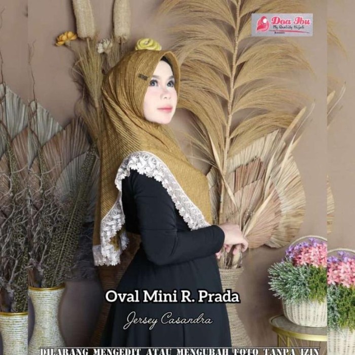 561 Jilbab Doa Ibu Jersey Casandra Renda Prada Premium/Hijab Doi Ori