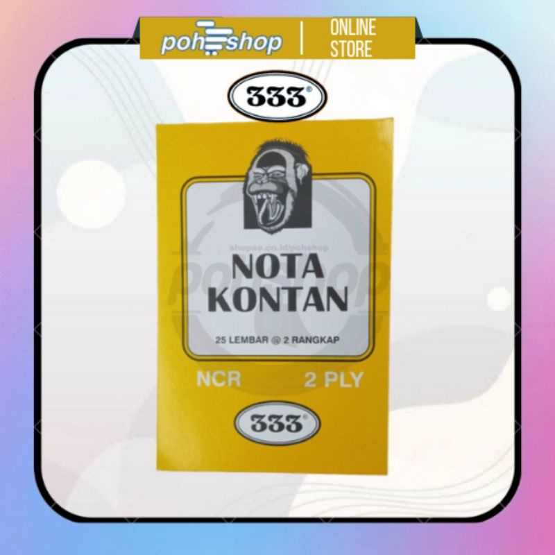 

333_Nota Kontan Gorilla ukuran kecil 2Ply-25 lembar