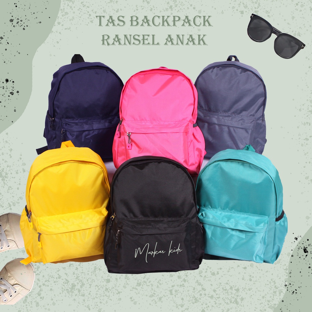 Tas Ransel Anak Sekolah Tas Backpack TK SD SMP model simpel dan polos