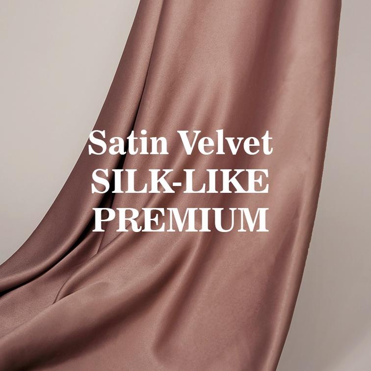 HOT SALE 1 m Kain Satin Velvet Silk-like ORI PREMIUM(lebar 150cm)