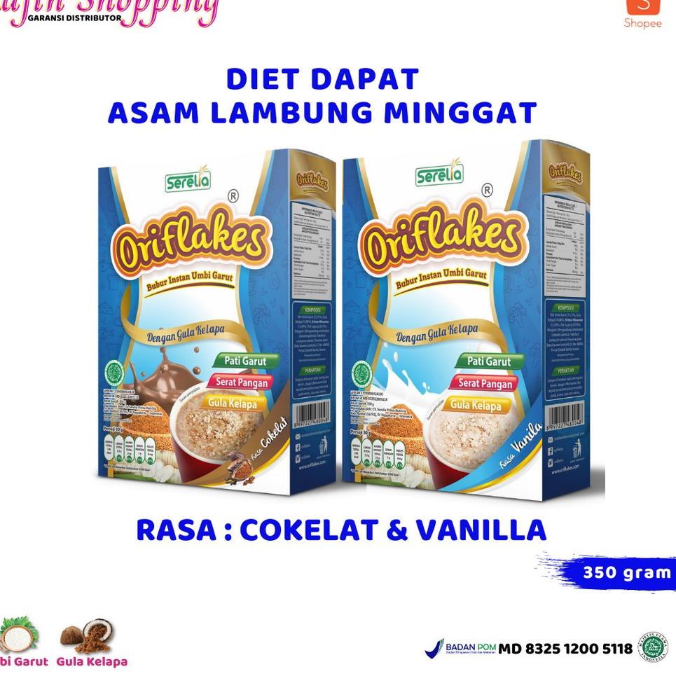 

❅ Oriflakes Slim Diet Sereal Umbi Garut Asam Lambung Gerd Maag oriflakes slimy ○