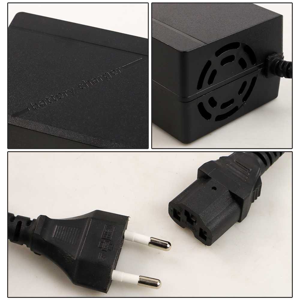 Adaptor Charger Multifunction Battery Adapter 48 V 20 AH - DI482 casan aki spedah mobil remot sekuter Colokan EU Hadir dengan tipe colokan EU yang umum digunakan di Indonesia