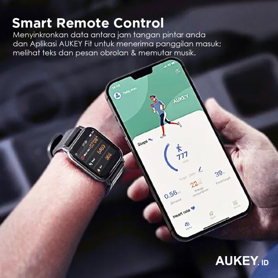 Smartwatch Aukey LS02 Fitnes Tracker 12 Activity Black - 500911