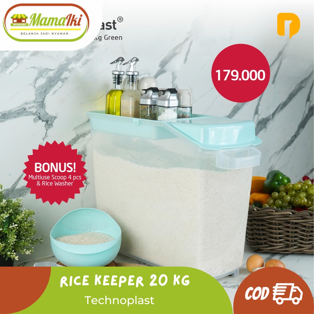 Wadah penyimpanan beras  - Technoplast Rice Keeper 20 Kg