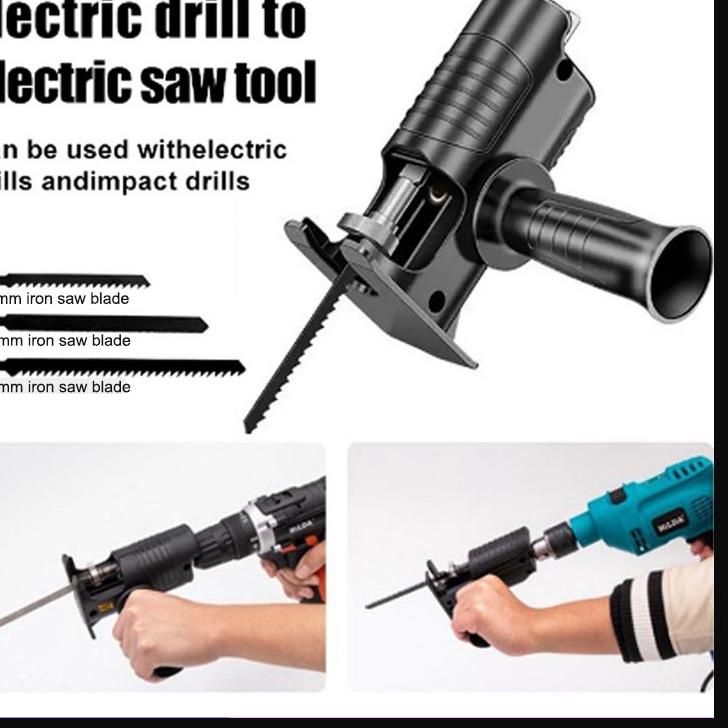 ✥ COD Adaptor Bor Ke Gergaji Mesin Adapter Reciprocating Jigsaw Tambahan Jig Saw Mesin Bor Tangan Ge